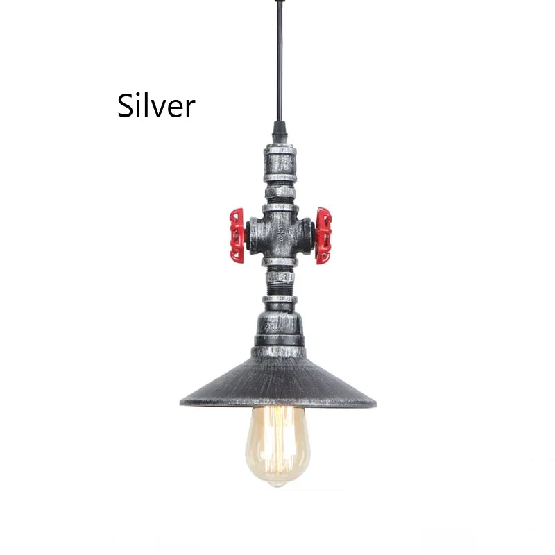 Afralia™ Industrial Water Pipe Pendant Lamp for Dining, Bar, and Café