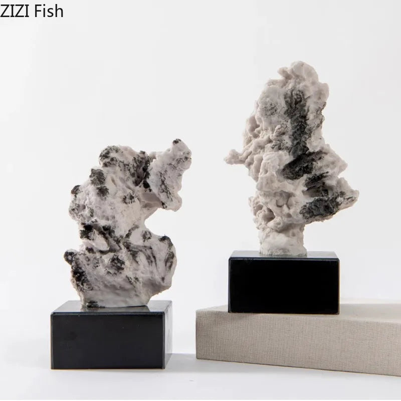 Afralia™ Taihu Stone Rockery Sculpture Coral Statue Decor Creative Modern Crafts