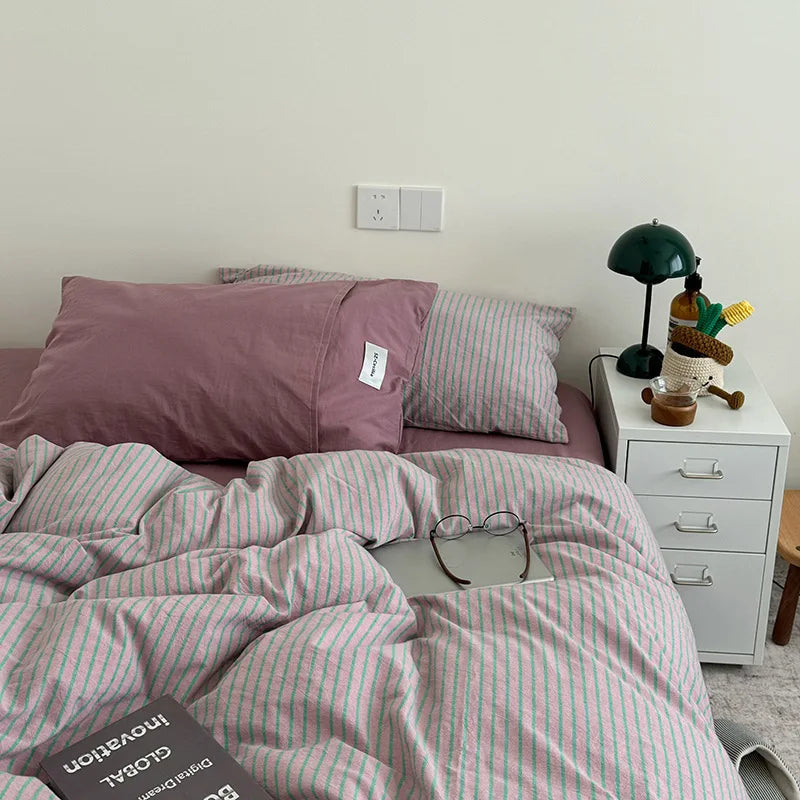 Afralia™ Printed Cotton Bedding Set: Cozy, European Style for Adults & Kids, Twin-King Sizes