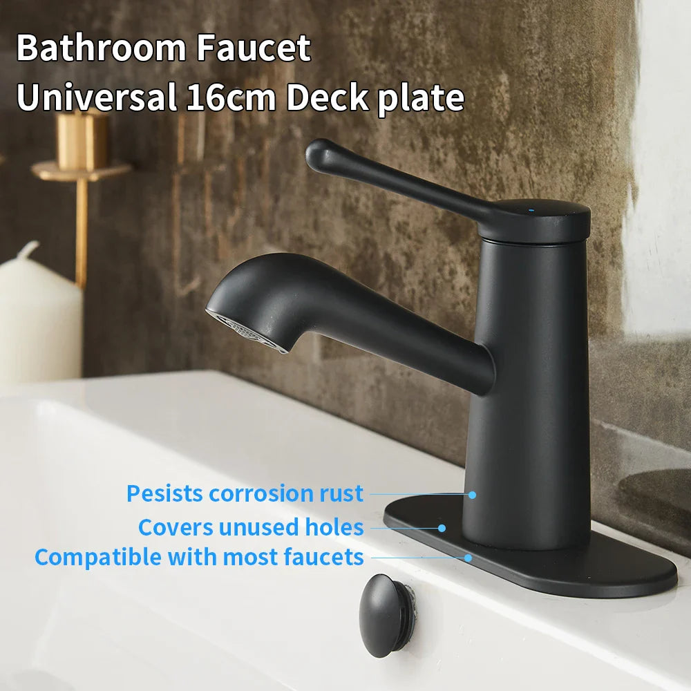 Afralia™ 6-inch Bathroom Sink Deck Plate for Unused Mounting Escutcheon