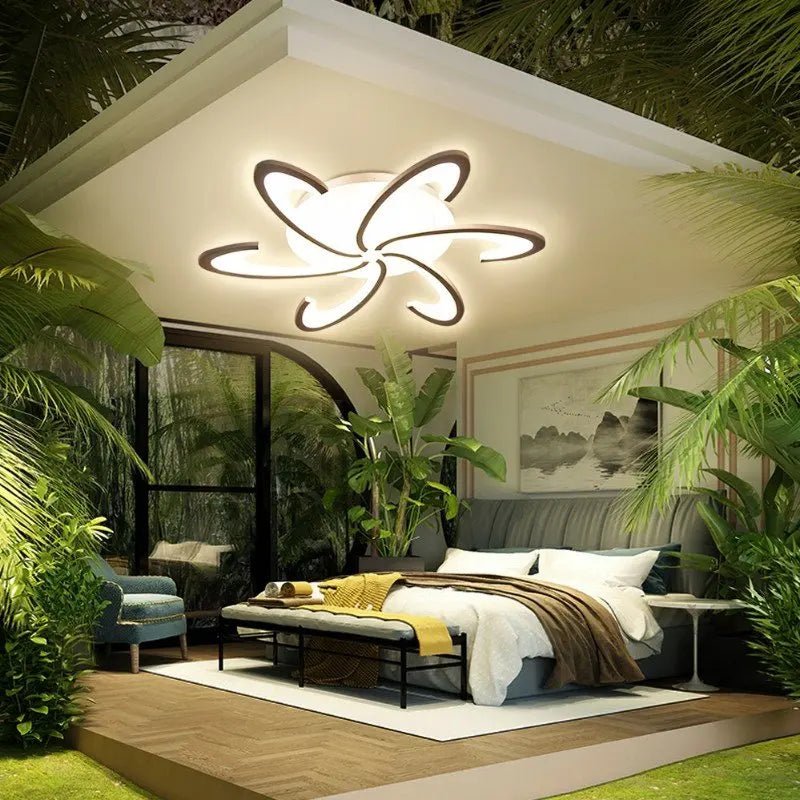 Afralia™ Flower Ceiling Lamp: Modern Chandelier Acrylic RC Dimming Pendant Light Fixture