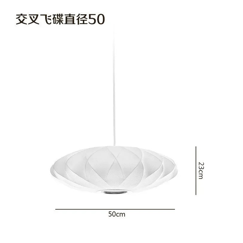 Afralia™ Bubble Silk Pendant Chandelier for Dining Living Room Kitchen Island & Bedroom
