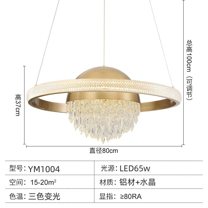 Afralia™ Crystal Copper Pendant Lights: Elegant Nordic Design for Luxury Dining and Bedroom Décor