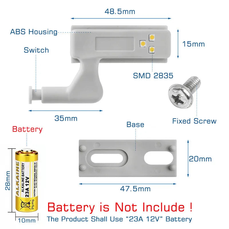 Afralia™ LED Cabinet Lights 10 Pack Internal Sensor Light for Closet Bedroom Night Lamp