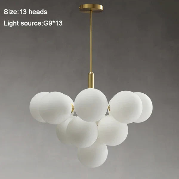 Afralia™ Luxury Glass Chandeliers Pendant Light for Living Dining Room Decor