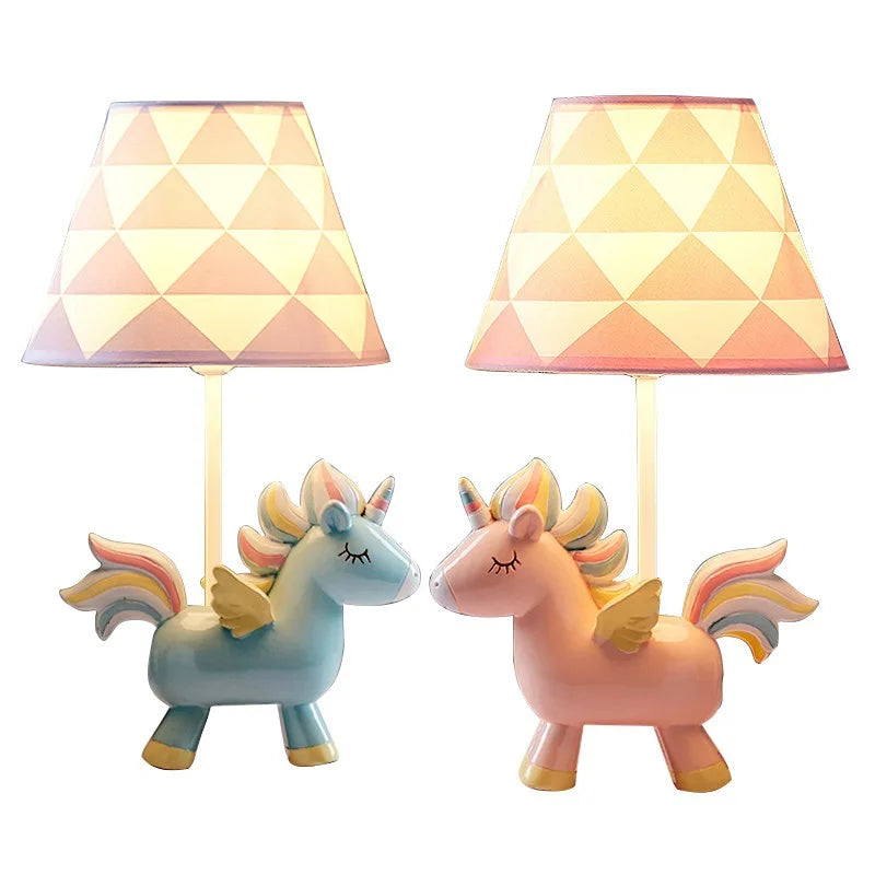Afralia™ LED Unicorn Table Lamp for Children's Room, Nordic Design Stand Light Lamparas