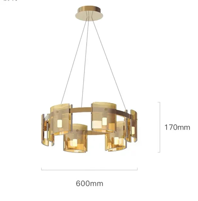 Afralia™ Modern Smoky Glass Chandelier Lighting for Luxury Room Decor & Ambiance