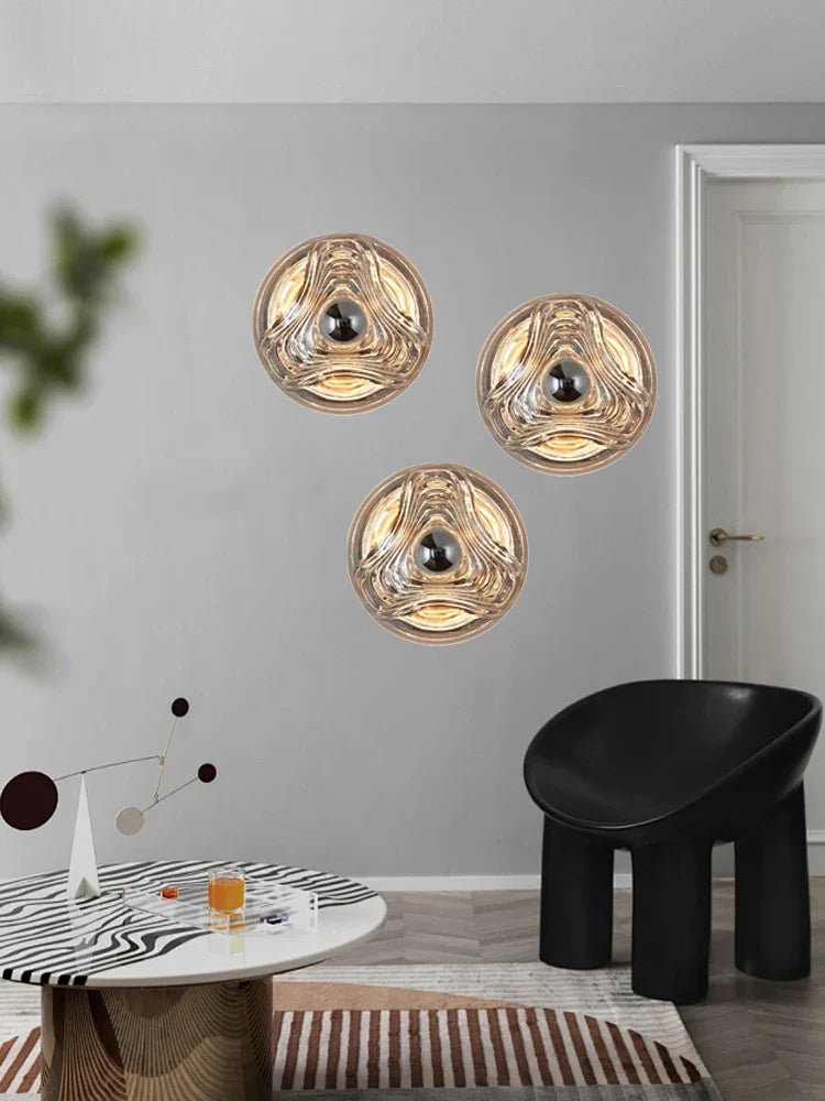 Afralia™ Designer Glass Wall Lamp Luxury Minimalist Wall Lights