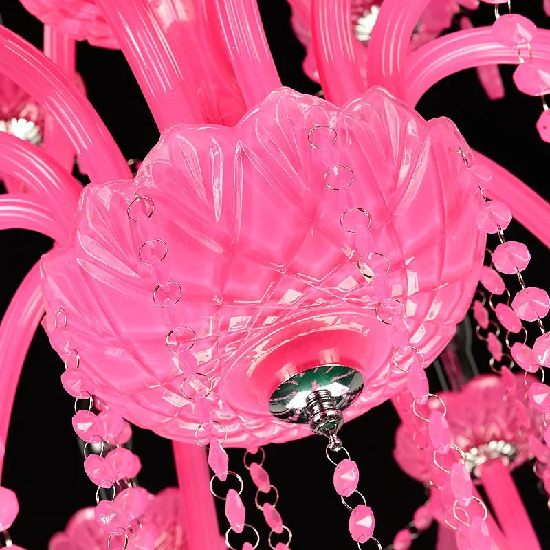 Afralia™ Pink Crystal Chandelier Pendant Lights for Dining Table, Bedroom, Living Room & More