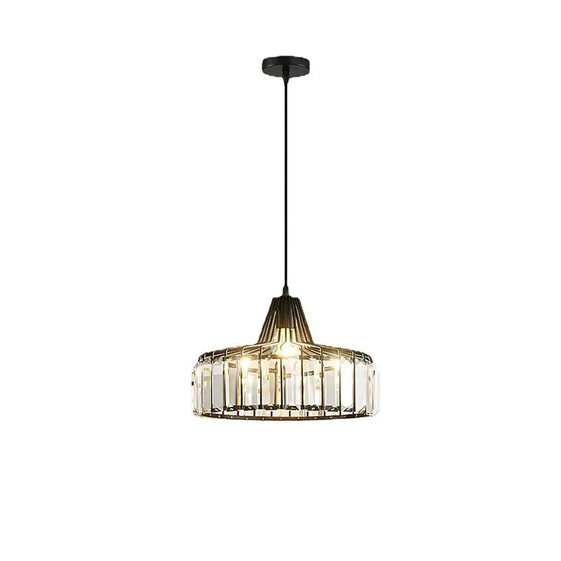 Afralia™ Crystal LED Pendant Light: Retro Gold Lampshade for Living Room, Bedroom, Dining Room