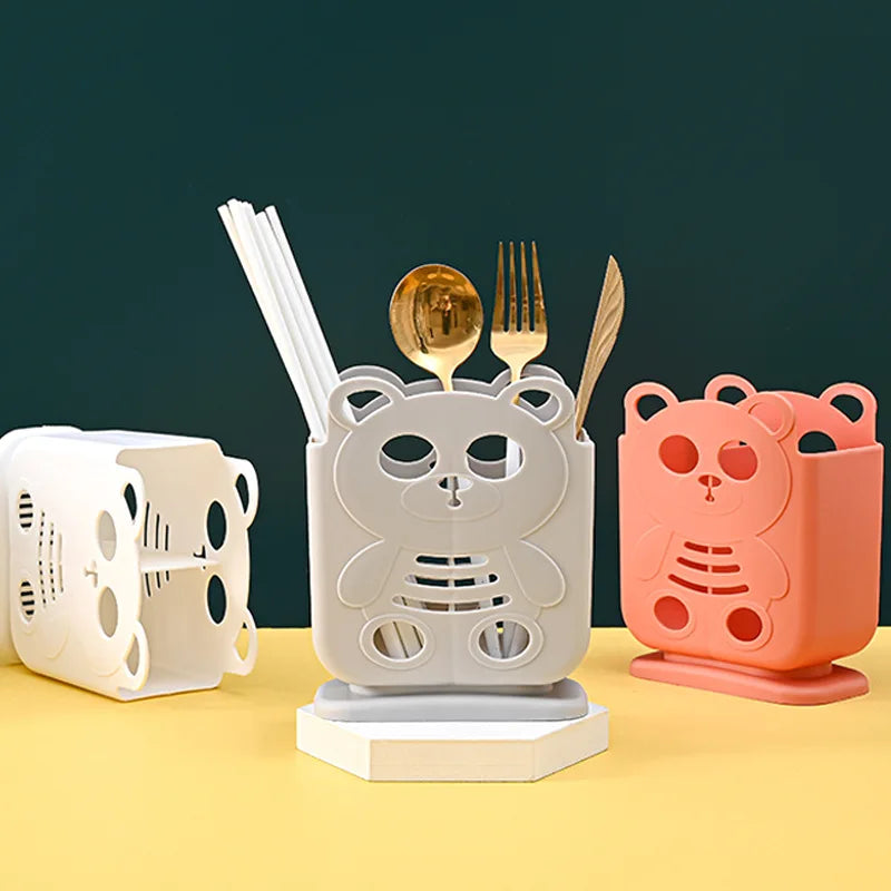 Afralia™ Cutlery Organizer Stand for Kitchen Storage and Drainage