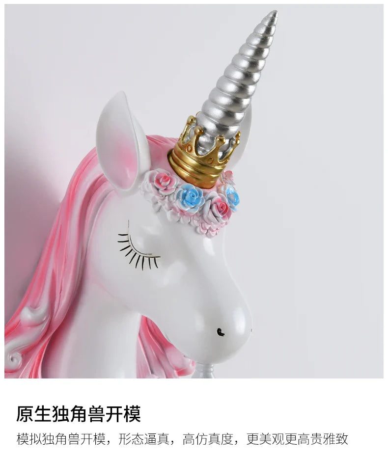 Afralia™ Nordic Unicorn Resin Wall Lamp for Home Interior Lighting