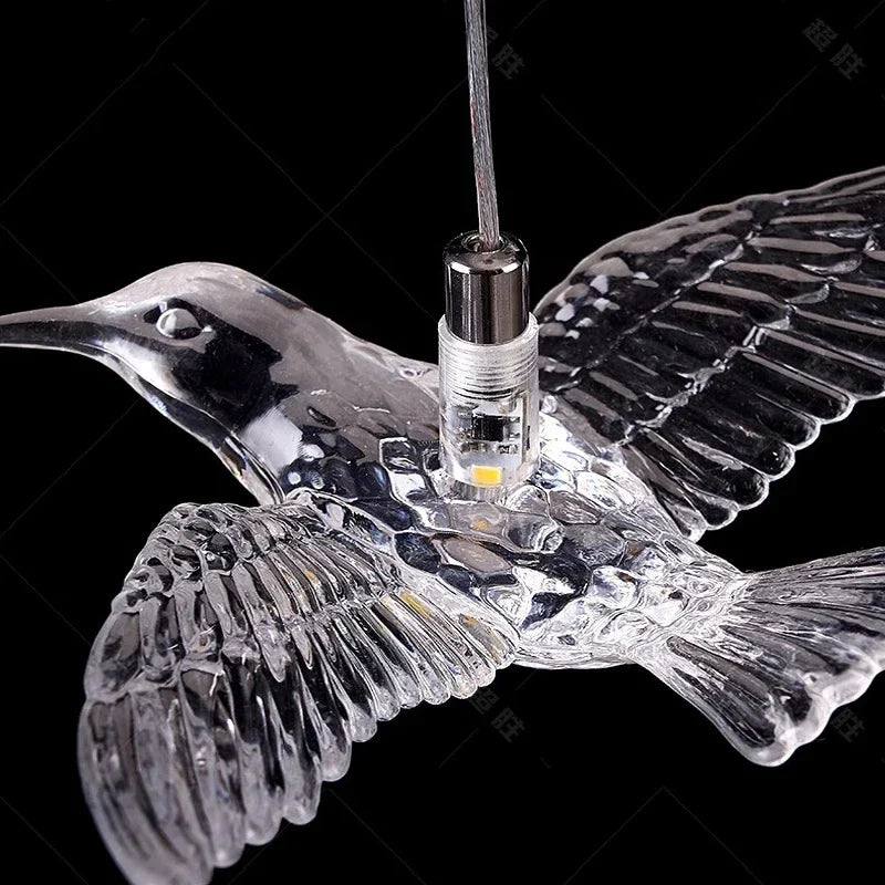 Afralia™ Bird Design LED Chandelier for Luxury Living Room and Restaurant