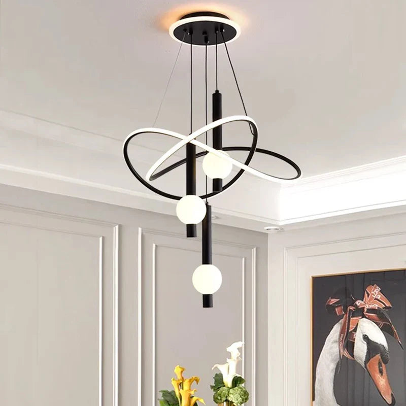 Afralia™ Modern Dine Room Pendant Lights LED Chandelier Ceiling Lamp Fixture