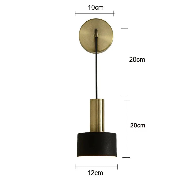 Afralia™ Modern Nordic Bedside Wall Lamp for Bedroom, Corridor, Stairs, Living Room