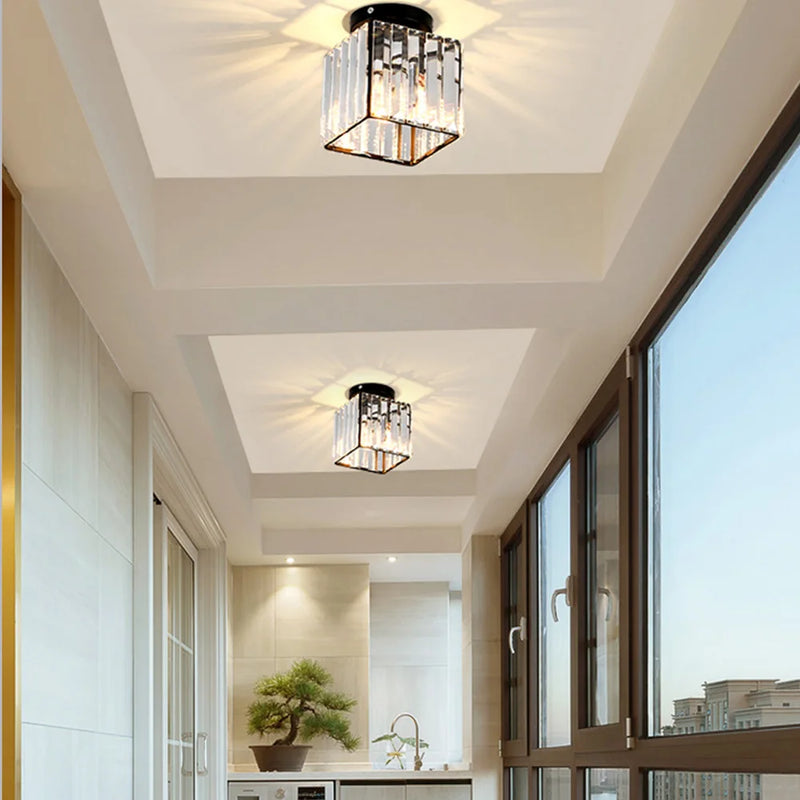 Afralia™ Crystal Mini Ceiling Lights for Elegant Living Spaces