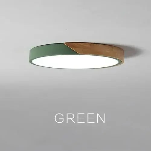 Afralia™ Wood Ceiling Light Modern Ultra-Thin Surface Mount Fixture for Living Room & Balcony