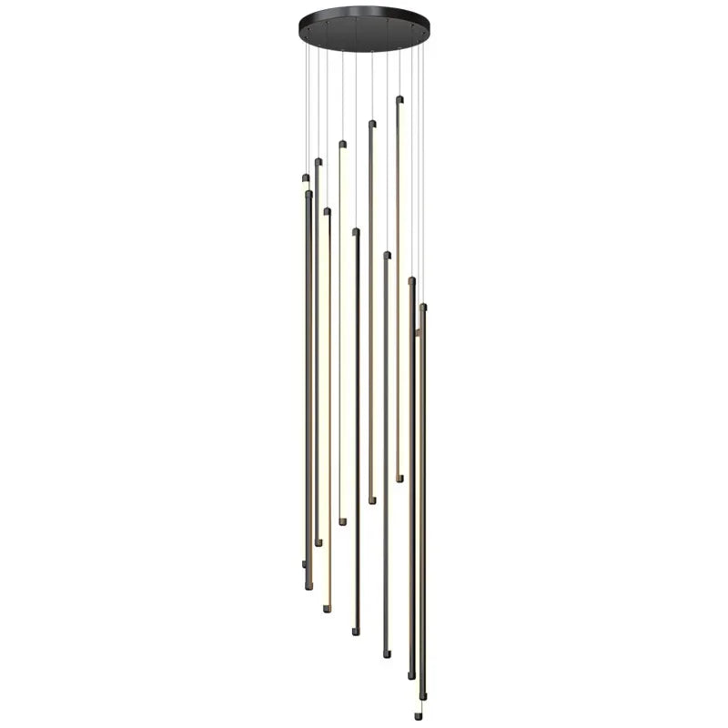 Afralia™ Nordic Black LED Dimmable Pendant Lights Modern Luxury Suspend Luminarias