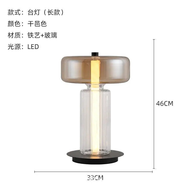 Afralia™ Glass Art Desk Lamp: Nordic Minimalist Design for Bedroom and Living Room