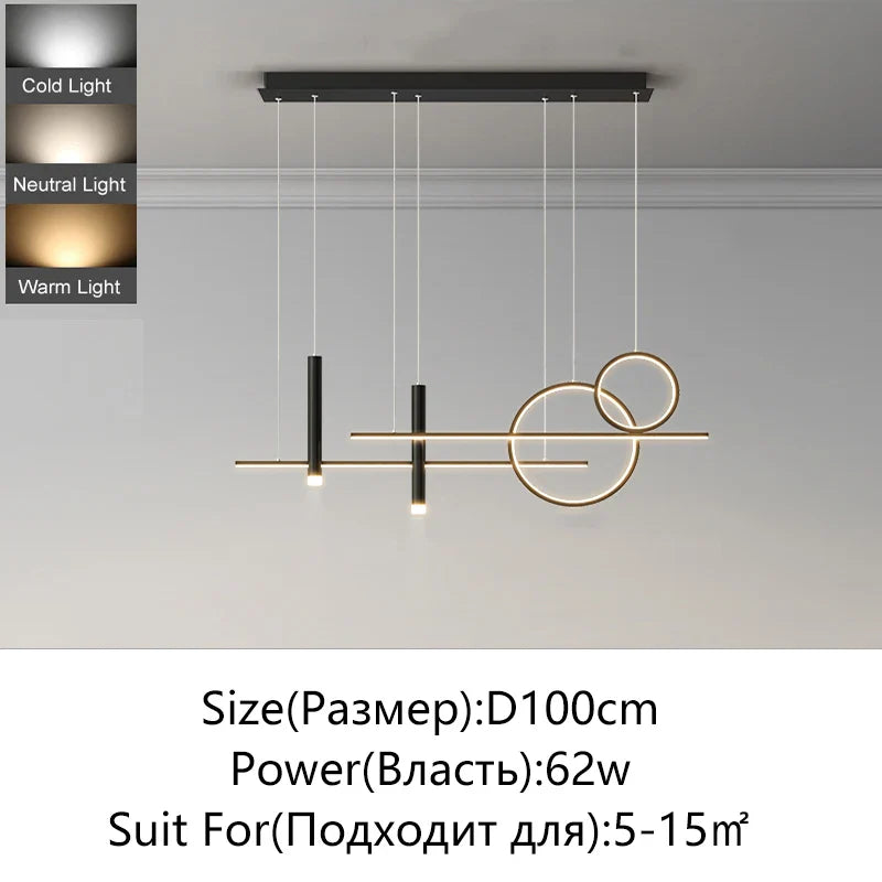 Afralia™ Minimalist LED Pendant Lights for Home Decor Indoor Lighting