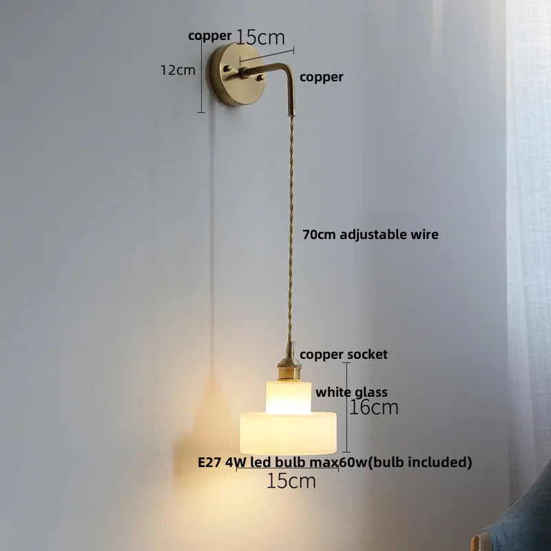 Afralia™ Nordic Modern LED Wall Lamp with Pull Chain Switch and Adjustable Stair Light
