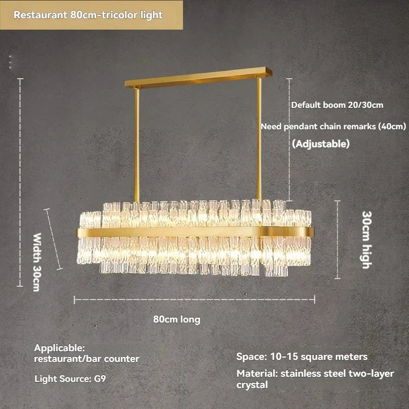 Luxury Crystal Chandelier - Afralia™ LED Lighting for Home Decor, Living Room, Bedroom & Dining Area