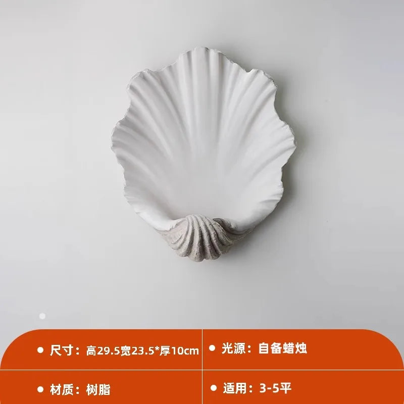 Afralia™ Vintage Shell LED Wall Lamp for Stylish Atmosphere in Living Room