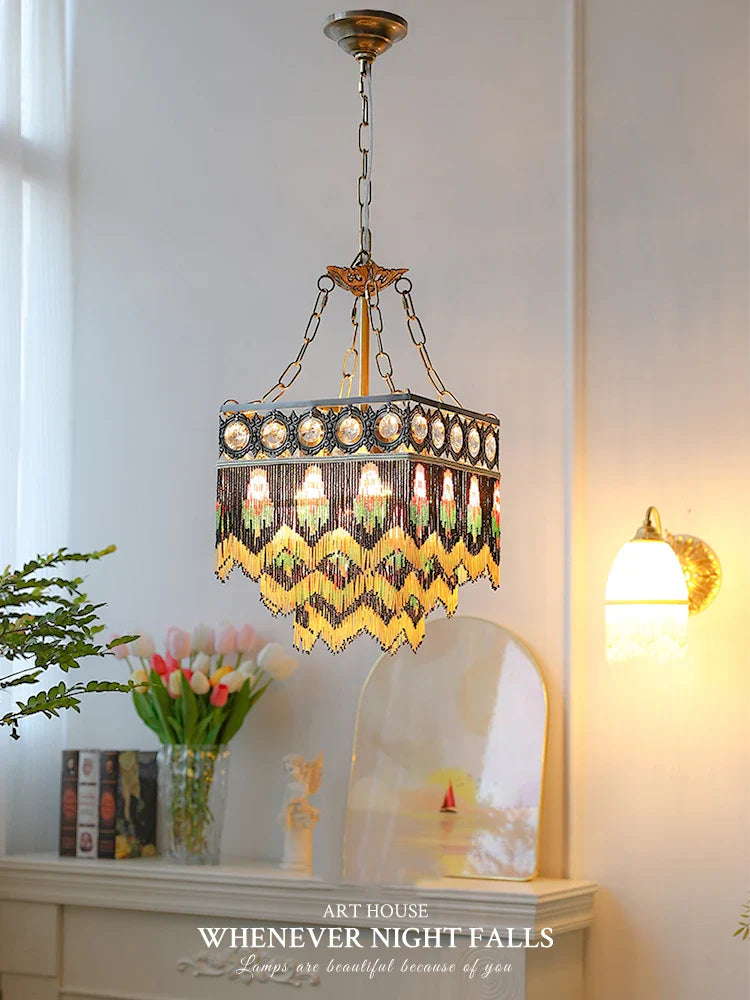 Afralia™ French Brass Crystal Ceiling Chandelier | Classic European Hanging Lamps