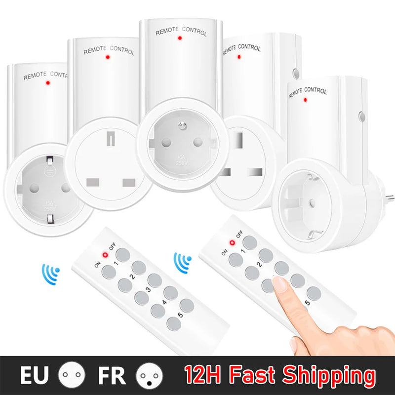 Afralia™ Smart Socket EU Plug 220V 433mhz Outlet Switch LED Safe Home Control