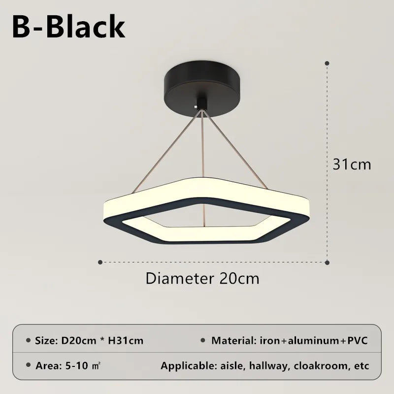 Afralia™ Modern Nordic Small Chandelier: Simple Ring Corridor Light for Decor & Ambiance