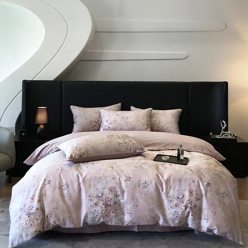 Afralia™ Colorful Egyptian Cotton Bedding Set for King Queen Europe Bed Linens