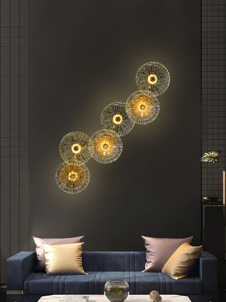 Afralia™ Modern Round LED Wall Lamp Luxury Design Indoor Lighting Fixture