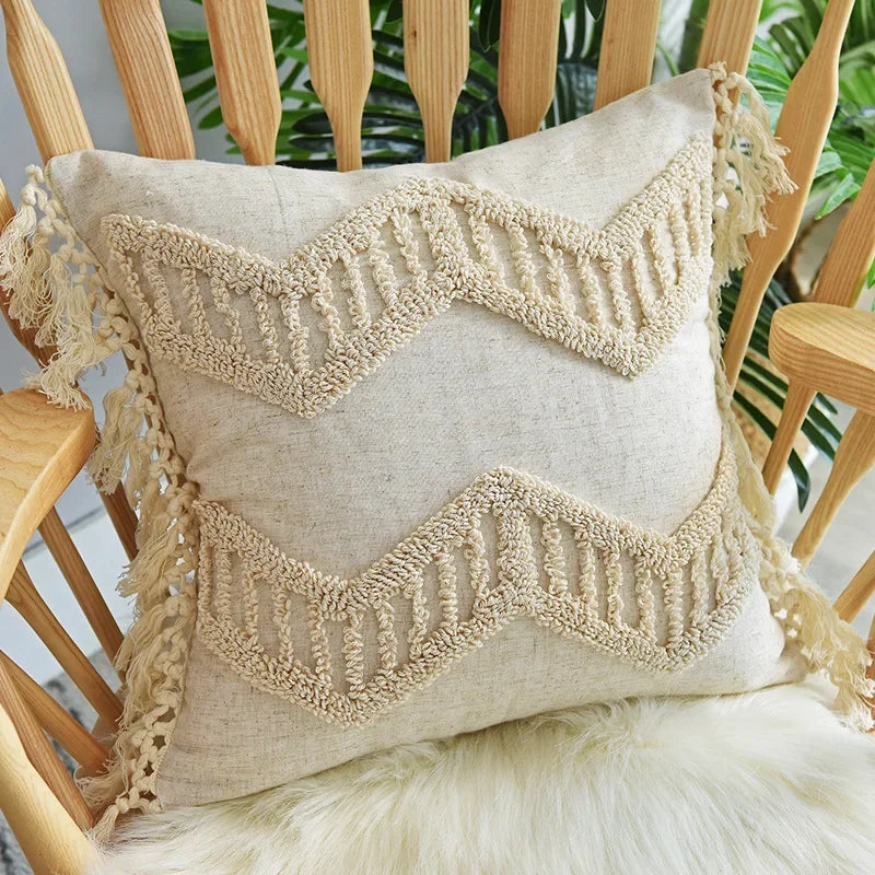 Afralia™ Suede Fringed Pillowcase: Bohemian, Velvet, Modern Minimalist, Straight Couch Waist Cover