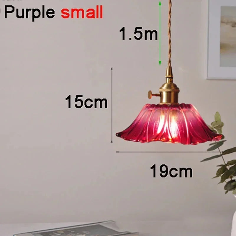 Afralia™ Flower Glass Pendant Lights for Home Decor & Lighting in Living Room, Bedroom, Shop