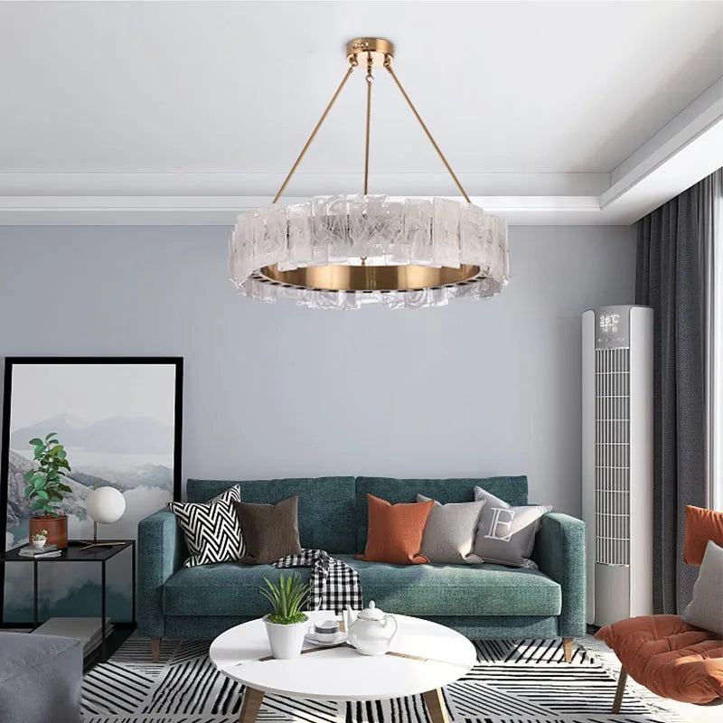 Afralia™ Cloud Glass Chandelier LED Pendant Light for Parlor Bedroom Dining Room.