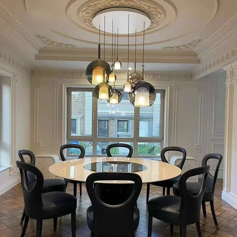 Afralia™ Designer Glass Chandelier Pendant Light for Dining Room Kitchen Loft Home Decor