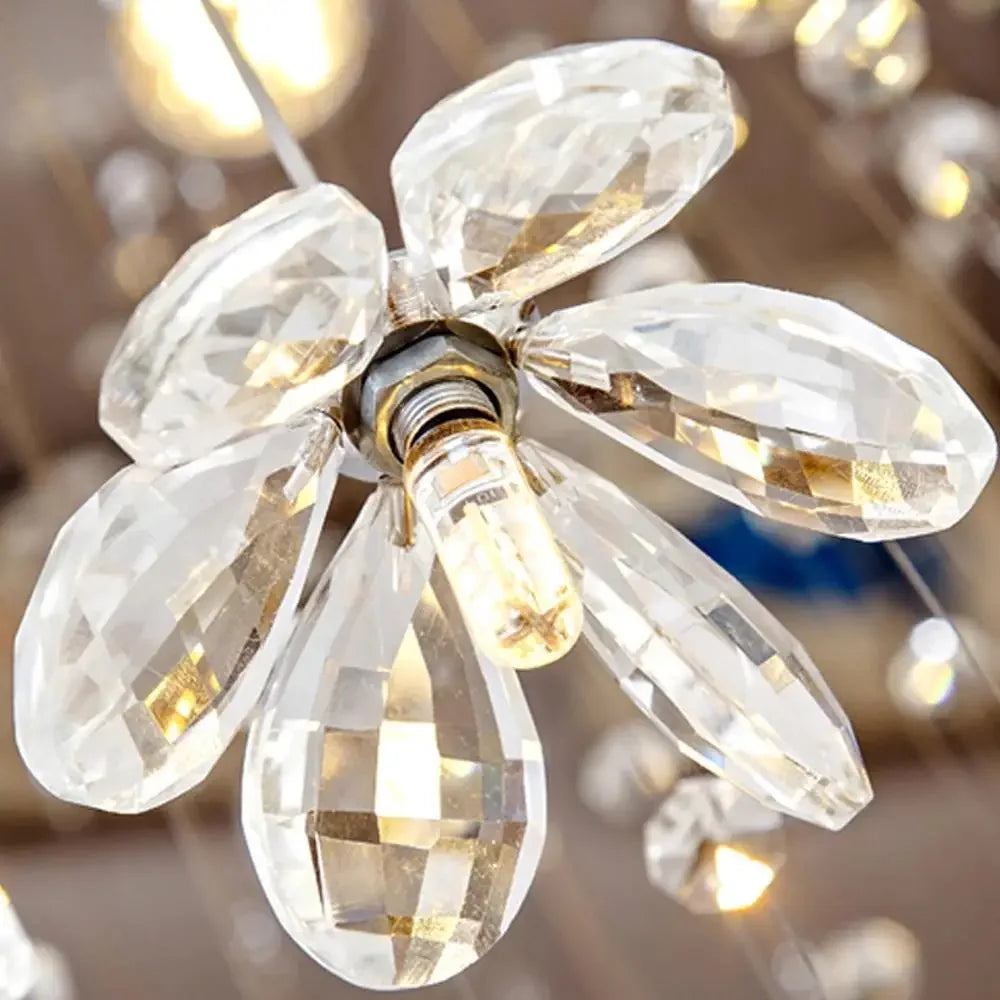 Afralia™ Crystal Hanging Loft Chandelier - Elegant Ceiling Lighting for Staircase and Room Decor