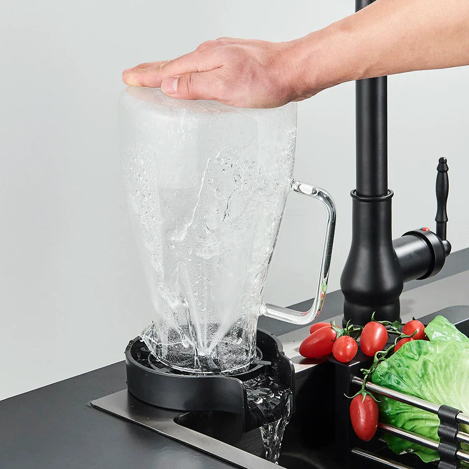 Afralia™ Glass Rinser Faucet: Automatic Cup & Pitcher Washer for Kitchen Sink