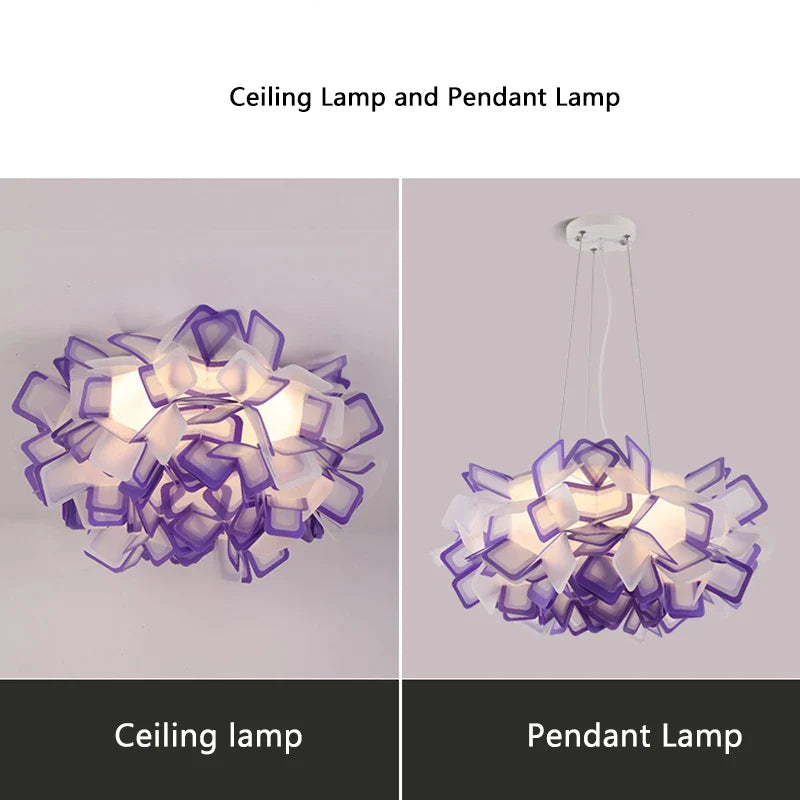 Afralia™ LED Flower Ceiling Pendant Lamp for Living Room Bedroom