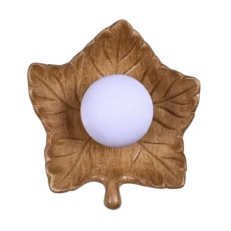 Afralia™ Maple Leaves Plastic Ball Wall Light: Nordic Style Living Room Decoration
