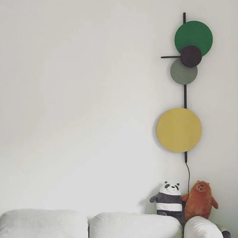 Afralia™ Round Plate LED Wall Sconce by Seascape Lamps for Hotel Decor