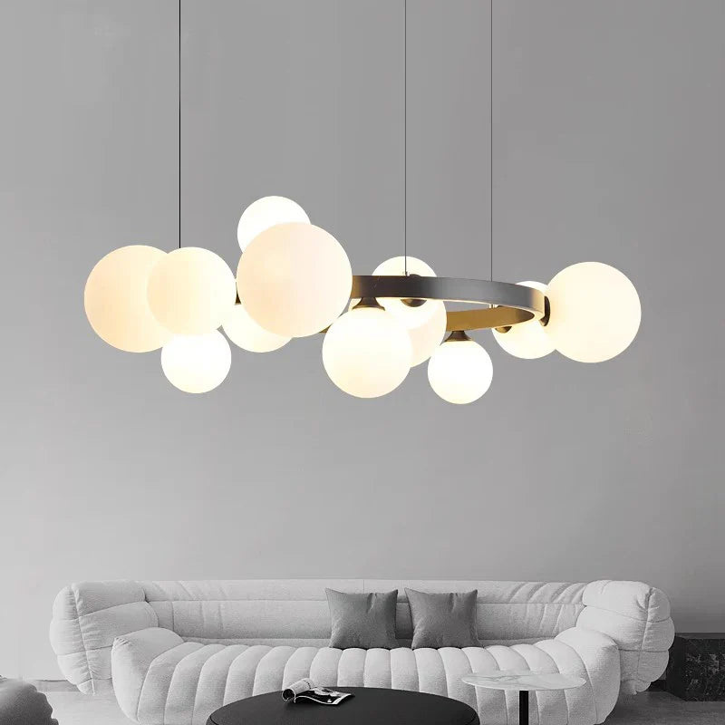 Afralia™ Glass Magic Bean Chandelier - Minimalist Luxury Nordic Modern Lamp