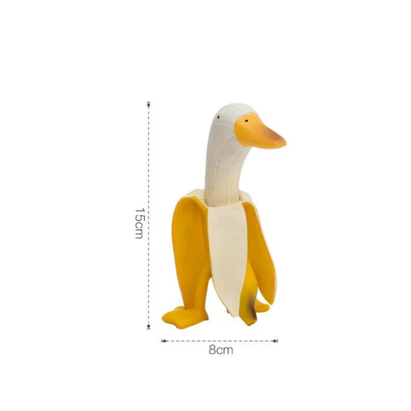 Afralia™ Abstract Banana Duck Sculpture Decorative Figurine for Home Decoration