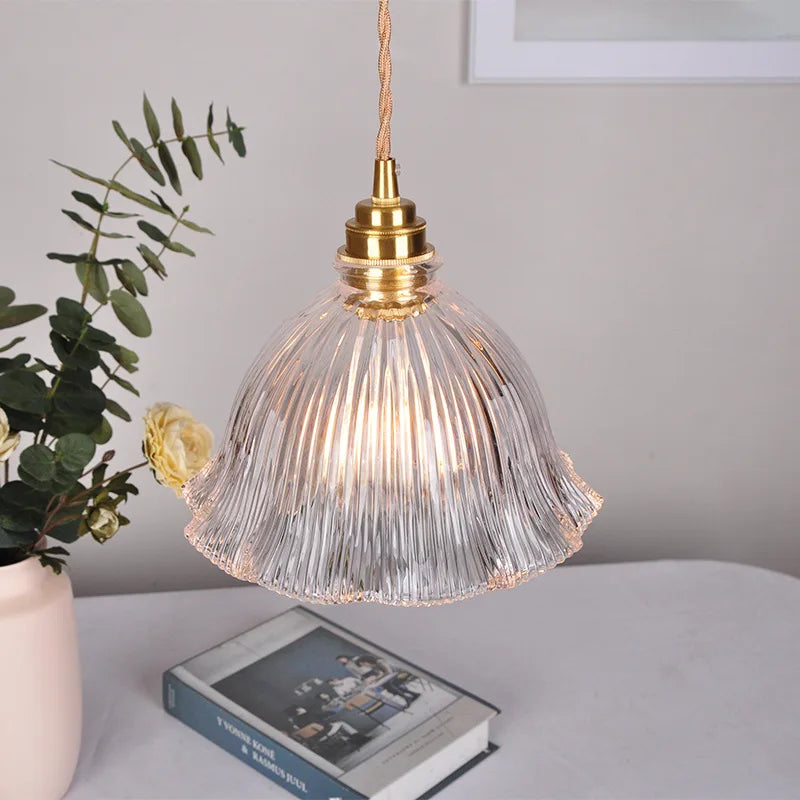 Afralia™ Clear Glass LED Pendant Light Fixture for Modern Home Decor