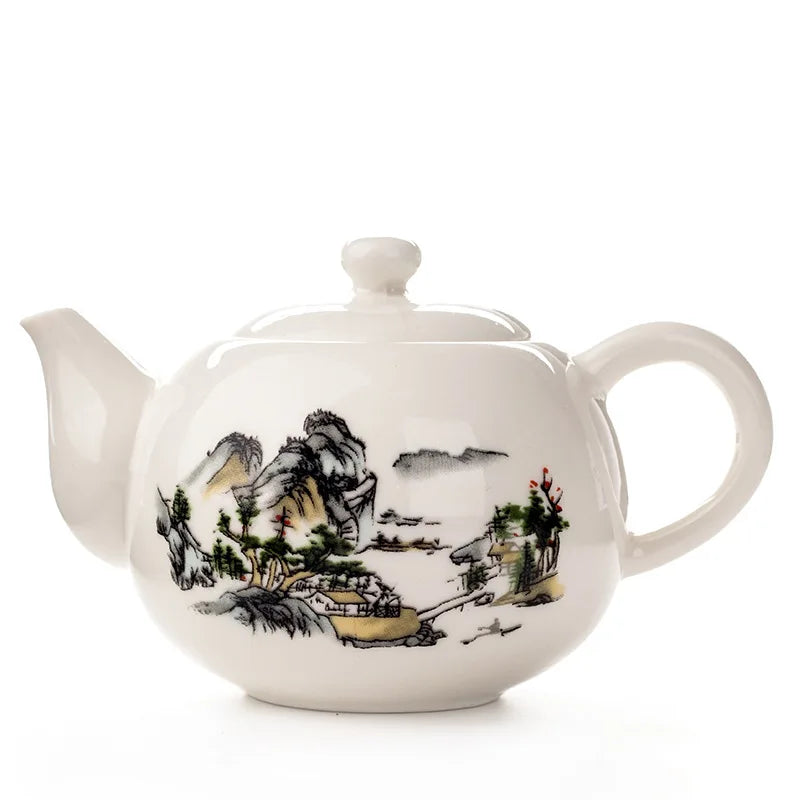 Afralia™ Dehua Clay Kung Fu Tea Set Teapot Gaiwan Samovar Coffeeware Teaware Bar