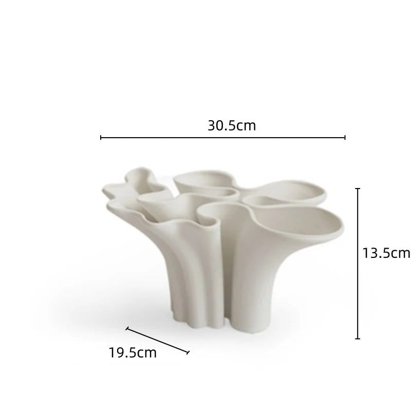 Afralia™ Abstract Geometry Ceramic Vase for Flower Arrangement