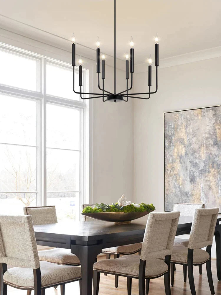 Afralia™ Industrial Retro Chandelier Lighting for Kitchen Dining Room with 8 Heads