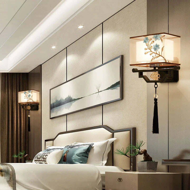 Afralia™ Elegant Fabric Wall Lamp for Living Room Bedroom, Modern LED Lighting Fixtures