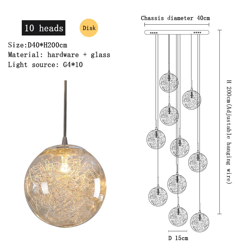 Afralia™ Crystal Ceiling Chandelier for Modern Loft Living Room, Home, Hotel, Kitchen, Bedroom Lighting