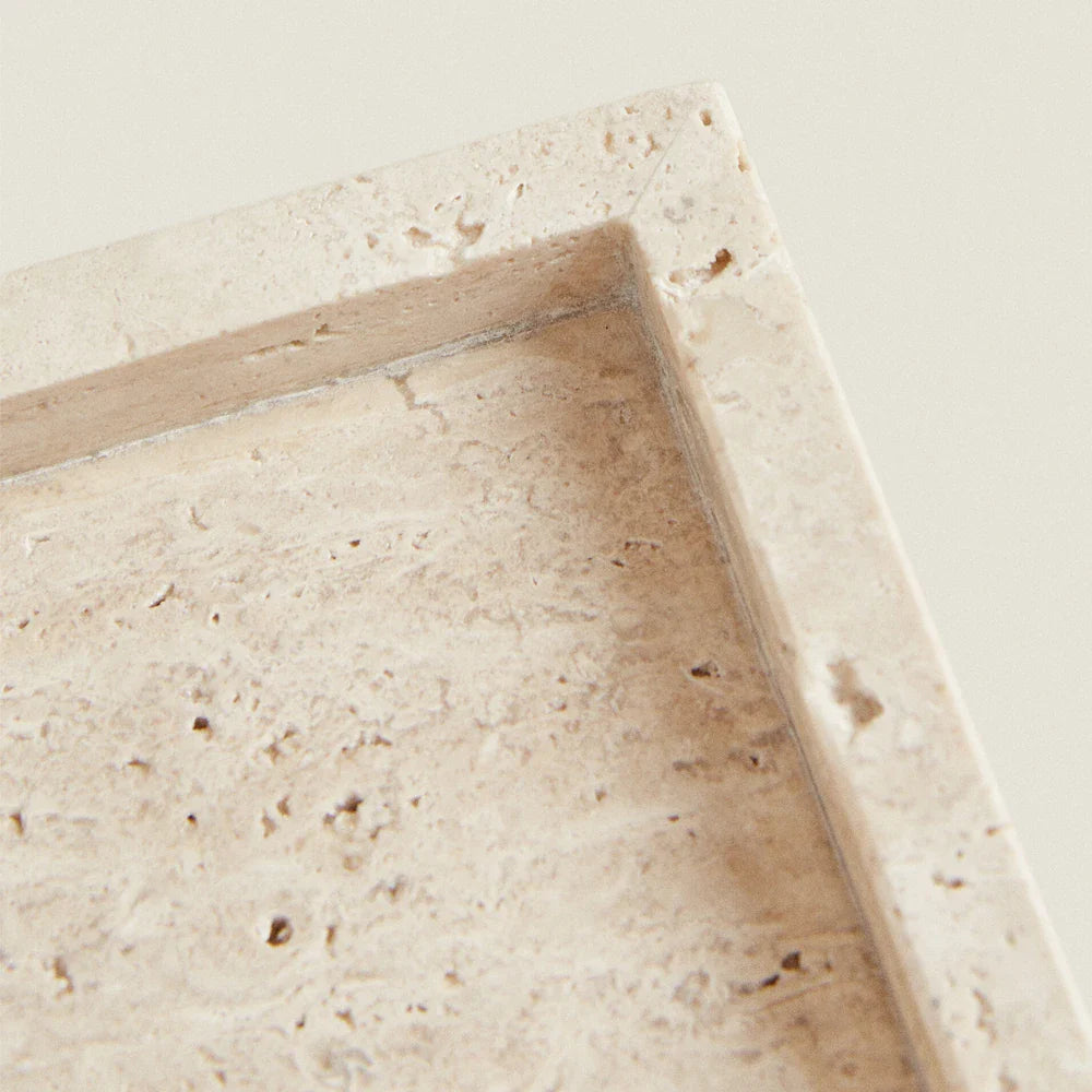 Afralia™ Marble Vanity Tray: Natural Stone for Bathroom, Kitchen - Soap, Perfume Organizer